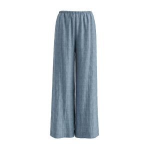 Lyocell Print Loose Waist Straight Leg Trousers