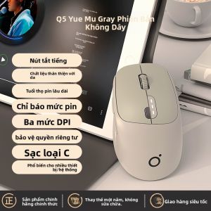 EWEADN | Chuột Bluetooth Không Dây Q5 Q1 có màn hình hiển thị điều chỉnh DPI Cho Sử Dụng Im Lặng Trên Laptop Làm Việc Văn Phòng và Sạc Màu Tím