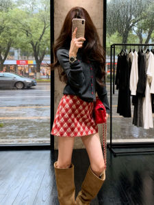PEIZIXUAN | New Years Special Beautiful Check Dress Set