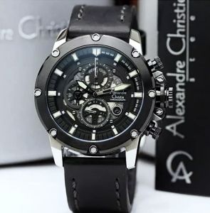 (BISA COD) JAM TANGAN ALEXANDRE CHRISTIE 6564MC LEATHER JAM TANGAN PRIA