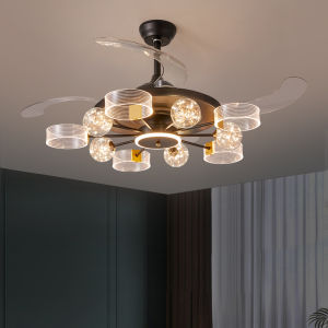 Scandinavian Fan-Style Ceiling Lamp Dining Room Creative Modern and Simple Living Room Integrated Ceiling Fan Lights For Home Elegant Bedroom Fan Lamp