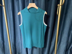 Golf Ladies Sleeveless Knitted Shirt Thin Summer New Breathable Elastic Collar Womens Short Sleeve T-shirt Other Brand 29N001