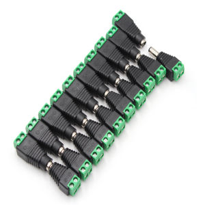 5Pcs 5.5 x 2.1mm DC Power Male Female Plug Jack Connector Adapter Welding-Free DC Plug for 3528 5050 LED light Strip/converter