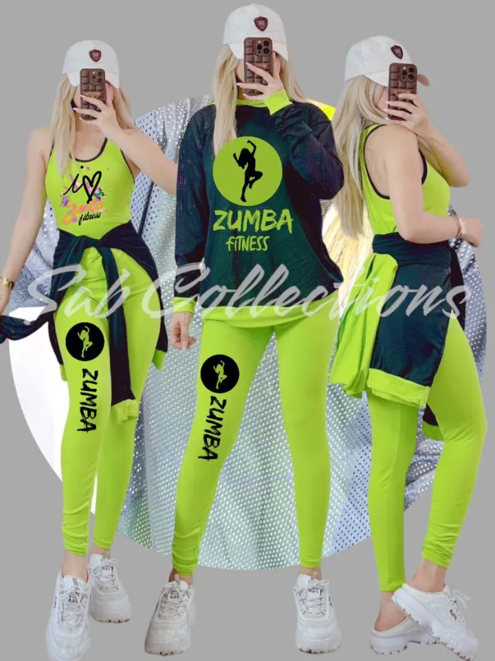 ONHAND 3IN1 ZUMBA OUTFIT HODDIE TERNO LEGGINGS COTTON Cotton