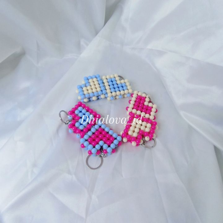 Love Keychain Beaded / Gantungan Kunci Manik Heart | Lazada Indonesia
