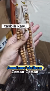 AliMaMa - TASBIH KAYU 33 BUTIR - Souvenir Oleh Oleh Haji Umroh Nikah Pernikahan Kemas Plastik Medan