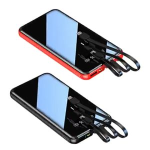 SG【READY STOCK】30000mAh Power Bank Portable  powerbank Fast Charging Full Screen Built-in 3 Cables Powerbank External Battery 充电宝