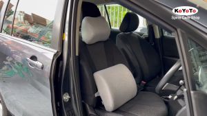 KOYOTO K-114(G) Car Seat Headrest Backrest Support Cushion Pillow Slow Rebound Memory Foam Pillow For Neck Cervical Pain Lumbar Back Pain Relief High Quality Car Seat Cushion Back Pain Relieve Neck Pain Relief Comfort Long Distance Driving-Grey