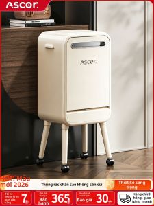 ASCOR | No-bend Mobility Trash Bin With Wheels