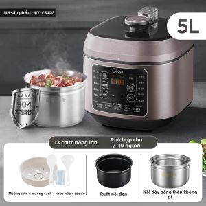 Midea | Nồi Áp Suất Inox Không Tráng Men Dùng Tại Nhà