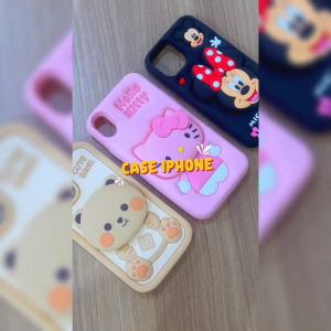 Matei COD Silikon Soft Case Hp Premium Kartun 3D With Popsocket Silicone Pop Standing For iP 11/12/13/14/15 MAX Pro Max Plus