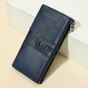Royal Bagger Long Wallet Purse For Women Girls Genuine Cow Leather Fashion Vintage Clutch Bag Handbag RFID Blocking Multifunction Purse