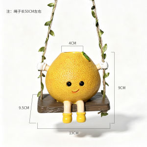 Dễ thương nhựa phim hoạt hình bưởi XÍCH ĐU búp bê ban công hành lang sân vườn Mặt dây chuyền nhà vật dụng trang trí