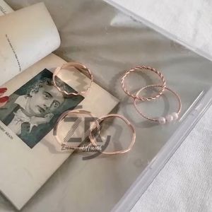 1SET 5PCS CINCIN WANITA KOREA AKSESORIS WANITA GAYA VINTAGE SIMPLE IMPORT CNC1 ZIORRA