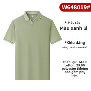 Áo thun polo MiiOW Cat Person cho cặp đôi làm bằng cotton polyester mỏng nhẹ