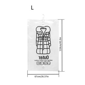 Hanging Vacuum Storage Bags for Coats Closet Organizer Vacuum Sealer Bagsfor Garment Clothing Dress Suit Long Coat Jacket