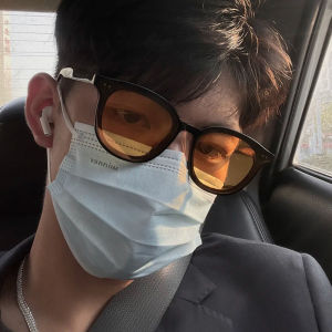 Mới Thời Trang Sành Điệu Kính Mát Phong Cách Hàn Quốc Nam Retro Trà Vàng Internet Người Nổi Tiếng Đường Phố Chụp Chống Tia Uv Kính Chống Nắng Nữ Thể Hiện Mặt Nhỏ