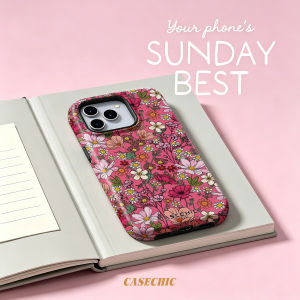 Potdemiel | Pink White Hydrangea For Case For iPhone 17 16 15 14 Plus 13 Pro Max Shockproof Hard Cover CaseChic