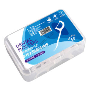 Tăm Chỉ Nha Khoa Siêu Mảnh Que Vệ Sinh Răng Miệng Di Động Hộp 50 Chiếc - Chỉ Nha Khoa Thân Thiện Với Nướu Dùng Cho Vệ Sinh Răng Miệng