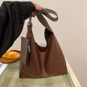 Túi Xách Da Mềm Thời Trang Cho Nữ Túi Tote Đeo Vai Đơn Chất Liệu PU Thường Ngày Cho Di Chuyển Túi Xách Mềm Mại Dung Tích Lớn