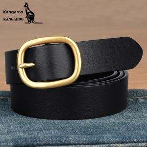 Kangaroo | Fashionable Leather Belt with Brass Buckle