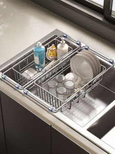 youqin | Expandable Stainless Steel Dish Draining and Storage Rack