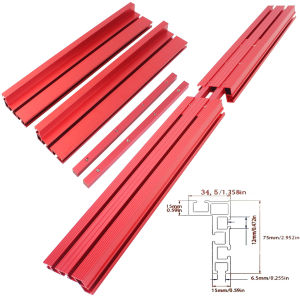 1Set 80cm Splicing Fence with Connecting Strips Router Table Fence Aluminum T-Track Table Saw Profile Fence Woodworking Fence