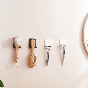 1-6PCS Adhesive Razor Holder Wall Mounted Bathroom for Shower Hook Rack Shaver Holder Plastic Hook Holder Razor Rack