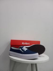 sneaker wanita non tali KCR.08 navy putih sol tebal