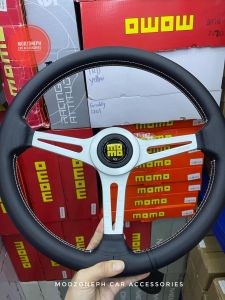 RETRO MOMO 360 GENUINE LEATHER STEERING WHEEL UNIVERSAL