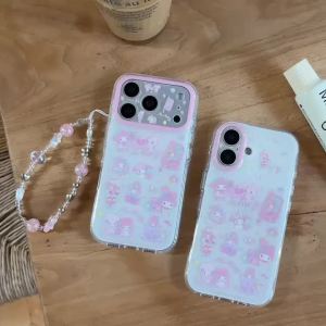 Sanrio | Ốp Điện Thoại Hoạt Hình Dễ Thương Phong Cách Y2K My Melody Dành Cho iPhone 17 Pro Max 17 Pro 16 Pro Max 17 16 15 Pro Max Chất Liệu Nhựa Sơn Chống Xước