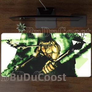 Bandai | Roronoa Zoro Anime Miếng Lót Chuột HD In Hình One Piece Chống Trơn Trượt Bàn Chơi Game Cho Bàn Phím Máy Tính Văn Phòng Esports Cao Su Máy Tính Thảm