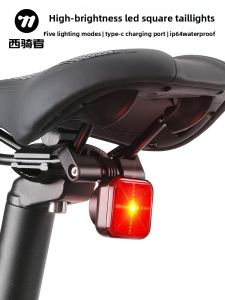 West Biking | High Brightness LED Bicycle Tail Light for Road and Mountain Bikes with Quick Release and USB Charging