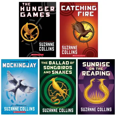 Hunger Games Series Books 1 - 5 Collection Set: The Hunger Games Catching Fire Mockingjay The Ballad of Songbirds and Snakes Sunrise on the Reaping