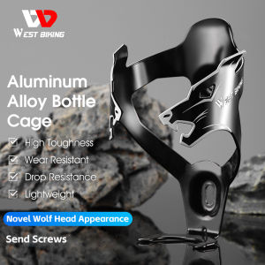 WEST BIKING Bicycle Bottle Cage Ultralight Wolf Head Aluminum Alloy Water Bottle Cage MTB Bottle Mount Stable Cycling Cup Holder Bike Accessories