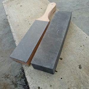 BISA COD batu Asah alat pengasah pisau grid 6000 Size 20x5x2 cm Plus stroping kulit dua sisi