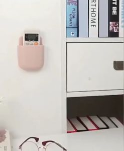 【Ready Stock】POKETTO Wall Mounted Remote Control Holder Storage Box (Grey/Red/Pink/Green/White/Yellow) 壁挂式遥控器支架收纳盒