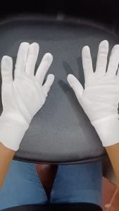 ถุงมือสีขาว ถุงมือจราจร ถุงมือ TC ต่อข้อ (12 คู่)