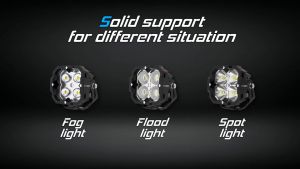 NOVSIGHT WL1-3 2Pcs 3Inch White 6500K & Amber Yellow 2500K 40W 6400LM OSRAM LED Chips Spot Light Pod LED Lights 2 in 1 For Motorcycle Jeepney Cars Mini Driving Light