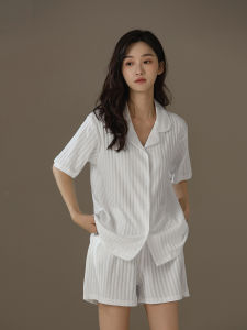 me home wear | Bộ Đồ Ngủ Cotton Tay Ngắn Mùa Hè