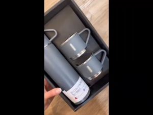 TERMOS SULTAN SET 3 CANGKIR ELEGANT VACUUM FLASK TAHAN AIR PANAS 500 ML STAINLES MURAH