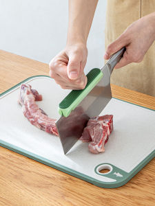 Silicone Blade Back Chopstick Kitchen Vegetable Cutter Hand Protection Tool Bone Cutting Force No Hand Injury Tool