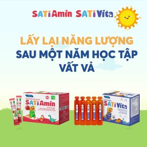 ĐẠM DÙNG CHO TRẺ EM SATIAMIN (20 gói) -Hỗ trợ bé ăn ngon tăng đề kháng cho cơ thể.