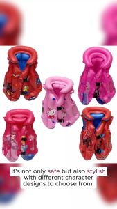 Lifevest Cartoons Character Toddlers Kids Swimming Vest Inflatable Floater Salbabida Kids