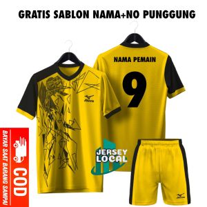 Gratis Bisa Request Nama+Nomor Punggung Jersey Baju Olahraga Bola Volyy Futsal Badminton Setelan Anak Anak