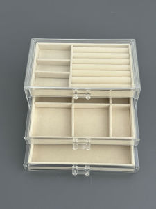 กล่องเก็บเครื่องประดับแบบเปิดชั้นวางจุกสำหรับเก็บสร้อยคอ แหวน ต่างหู ต่างหู สร้อยข้อมือ กล่องเก็บของแบบป้องกันการเกิดออกซิเดชัน