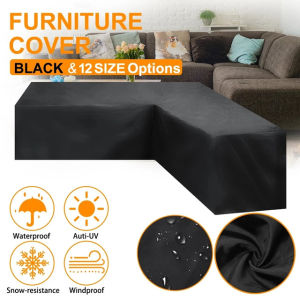 Áo Phủ Ghế Sofa Ngoài Trời Hình Chữ L Siêu Bền Chất Liệu Vải Oxford 210D Dành Cho Đồ Nội Thất Sân Vườn Phong Cách Đông Nam Á Bảo Vệ Bộ Ghế Sofa Đa Năng