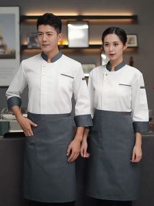M-3XL Chef Uniform for Men Women Catering Uniform Long Sleeve Chef Jacket Waiter Uniform Chefs Uniform Hotel Chef Clothes Chef Costume Kitchen And Bakery Work Uniform