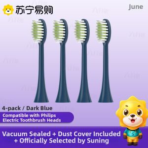 June Sixth Suitable Philips S3pro Electric Toothbrush Head HX2471/2571/257B/247L Replacement 2585 Adult Medium Bristle Deep Cleaning