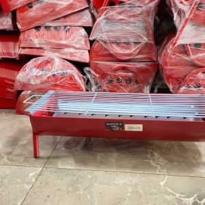 เตาแดง ขนาด 10x22 นิ้ว เตาปิ้งย่าง เตาบาบีคิว ชุดเตาปิ้งย่าง พร้อมขาเสริมในตัว